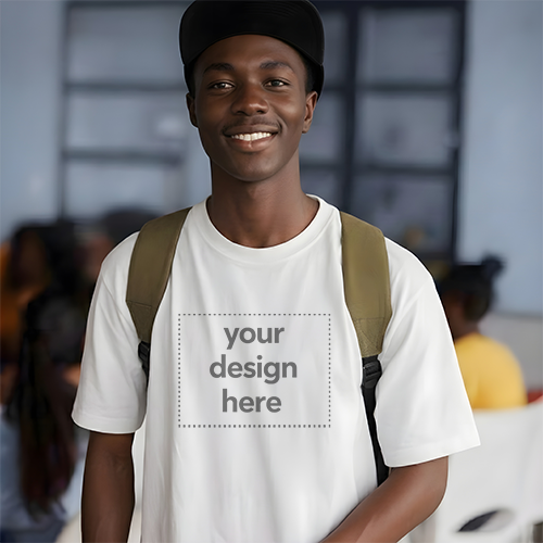 Male Student T-Shirt Mockup – Back to School Edition